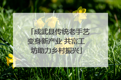 成武县传统老手艺变身新产业 共富工坊助力乡村振兴